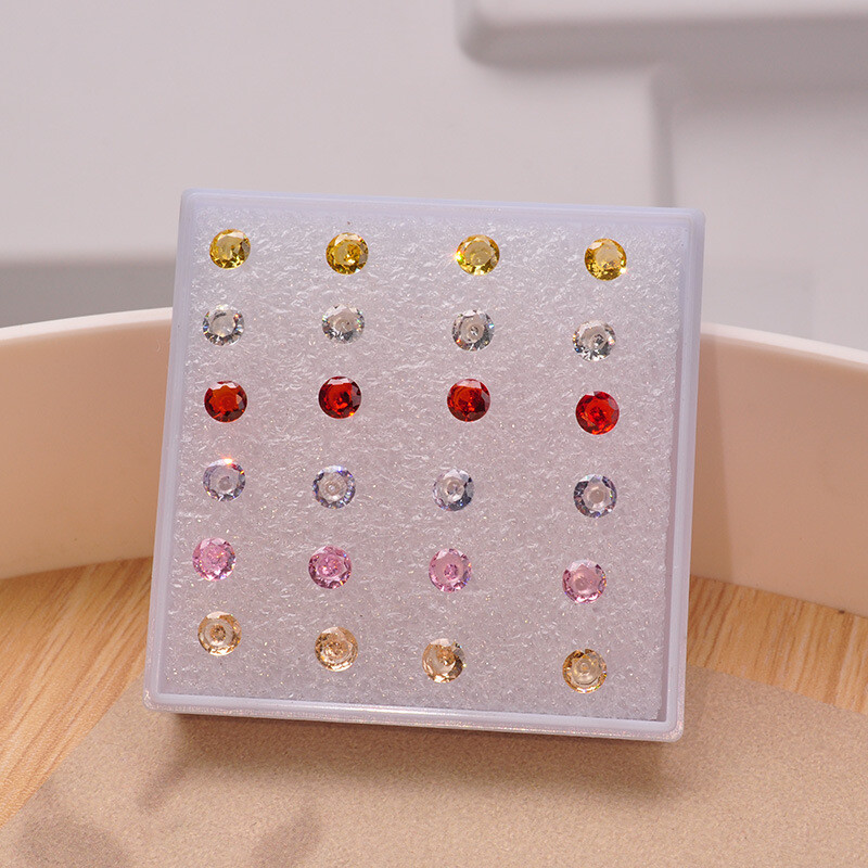 Viieharulised tähega kõrvarõngad värvilised tsirkoon kõrvarõngad super välk vaigust kristallist tüdruk tudeng kõrvaaugu ehted naine