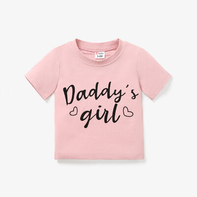 PatPat Baby Boy/Girl 95% kokvilnas krekliņš ar īsām piedurknēm ar burtu apdruku, piemērots vasaras sezonai, mīksts un ērts