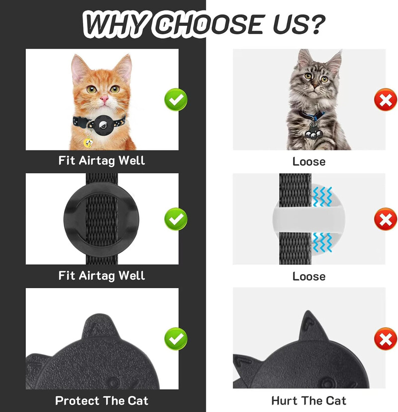 Apple Tag mājdzīvnieku kaklasiksna ar AirTag turētāju un mēness rotājums kaķēnu kaklasiksnai, meitenei zēnu kaķiem, maza suņa kaklasiksna kaķēnu aksesuāri