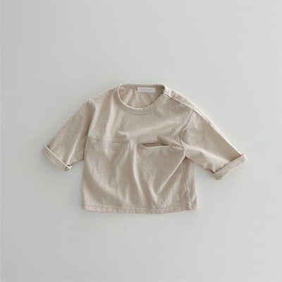 2024 Φθινόπωρο καινούργιο μακρυμάνικο μπλουζάκι για μωρά Βαμβακερά μπλουζάκια για μωρά για βρέφη αγοριού casual μπλουζάκια νήπιο κοριτσάκι Μασίφ ευέλικτο μπλουζάκι μωρού