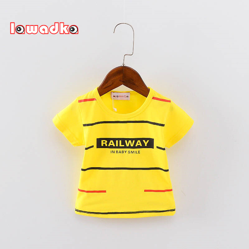 Lawadka 6-24M Καλοκαιρινό βρεφικό μπλουζάκι για αγόρια Ριγέ Αθλητικά Βρεφικά Μπλουζάκια Κορυφαία κοντομάνικα μπλουζάκια για αγόρια Βαμβακερά ρούχα για νήπια 2022