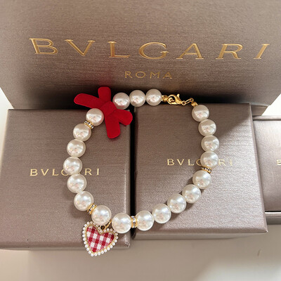 MPK jaunās sērijas kaķu apkakles pērle Vintage mīlestības kristāla kulons dimanta kakla rotājums jauki aksesuāri, kas piemēroti arī sunim