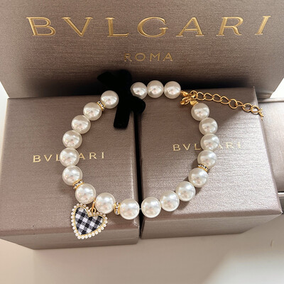 MPK jaunās sērijas kaķu apkakles pērle Vintage mīlestības kristāla kulons dimanta kakla rotājums jauki aksesuāri, kas piemēroti arī sunim