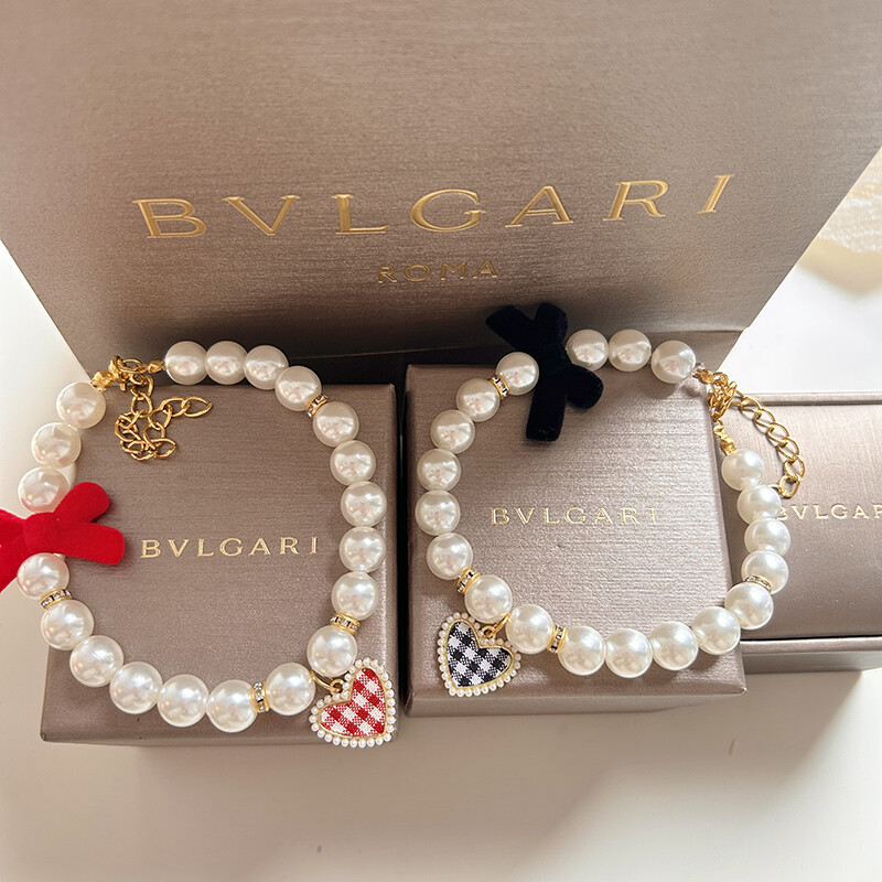 MPK jaunās sērijas kaķu apkakles pērle Vintage mīlestības kristāla kulons dimanta kakla rotājums jauki aksesuāri, kas piemēroti arī sunim