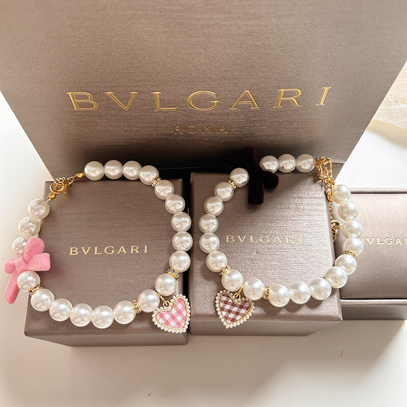 MPK jaunās sērijas kaķu apkakles pērle Vintage mīlestības kristāla kulons dimanta kakla rotājums jauki aksesuāri, kas piemēroti arī sunim