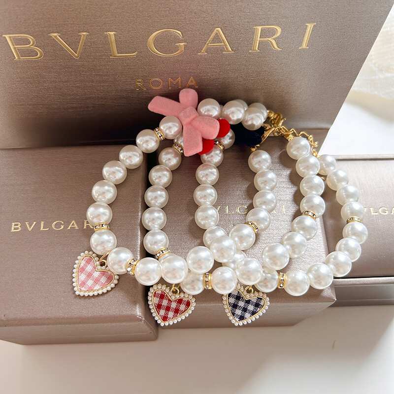 MPK jaunās sērijas kaķu apkakles pērle Vintage mīlestības kristāla kulons dimanta kakla rotājums jauki aksesuāri, kas piemēroti arī sunim