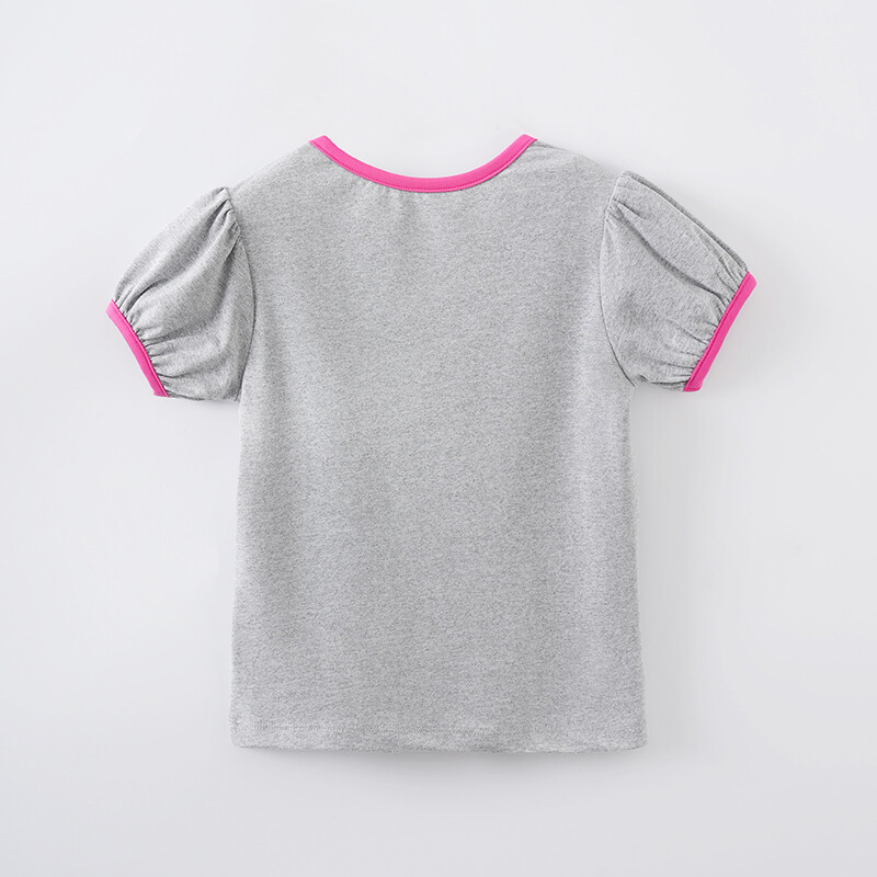 Bērnu apģērbi Zēniem un meitenēm Jauka multfilma Rotaļlācītis Ērts apaļš kakls Vasaras īsu piedurkņu mazuļu pelēks T-krekls