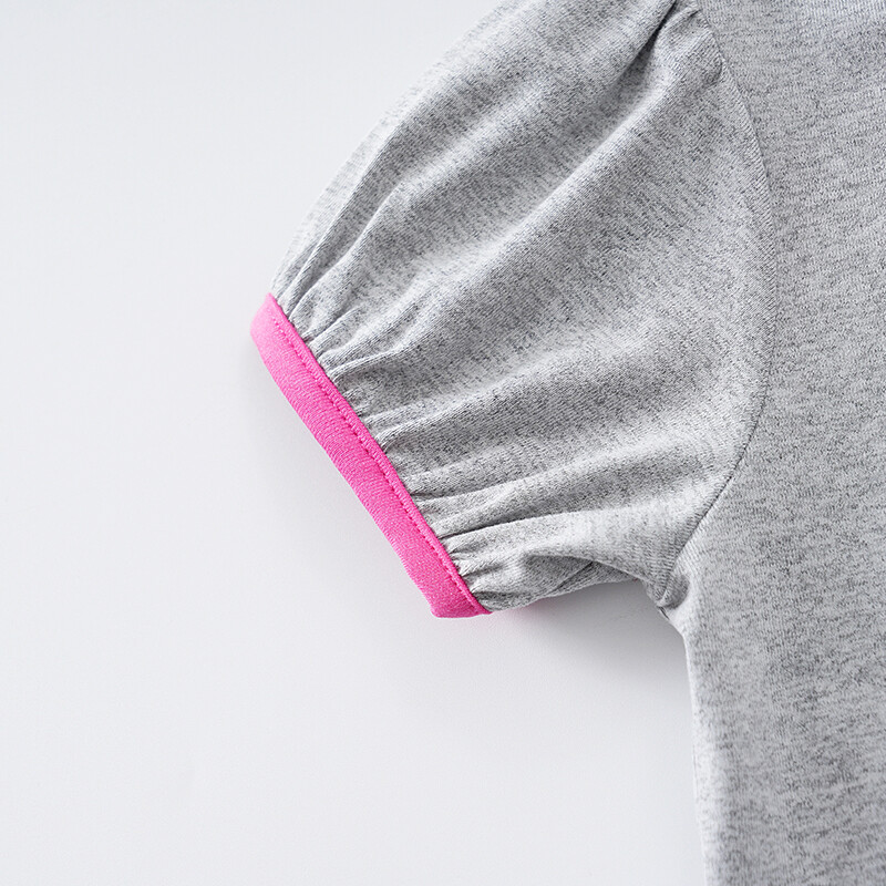 Bērnu apģērbi Zēniem un meitenēm Jauka multfilma Rotaļlācītis Ērts apaļš kakls Vasaras īsu piedurkņu mazuļu pelēks T-krekls