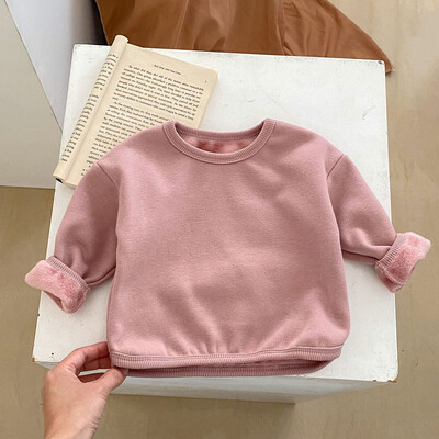 Sügisel ja talvel uued beebiriided, 0–3-aastased meeste ja naiste beebid, puhast värvi ja sametist kapuutsiga mitmekülgne topp