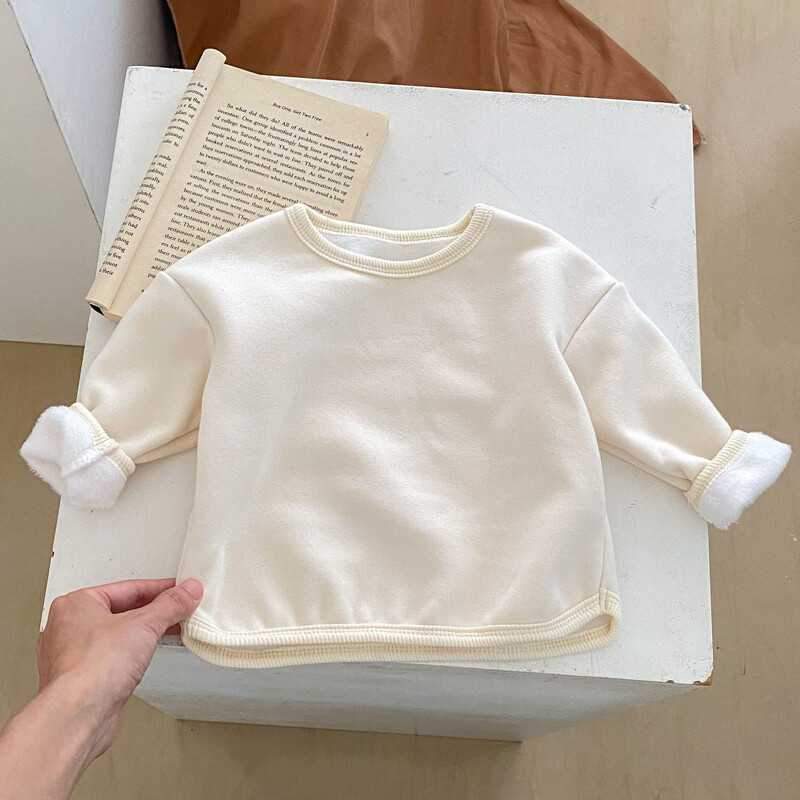 Sügisel ja talvel uued beebiriided, 0–3-aastased meeste ja naiste beebid, puhast värvi ja sametist kapuutsiga mitmekülgne topp