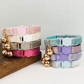 Kaķa kakla siksna Bowknot Adjustable Drošības mājdzīvnieku kaklasiksna Samta kaķa kakla siksna Novērš kaķus no aizrīšanās