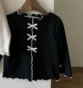 2025. gada rudens, jauns, mazuļu T krekli ar garām piedurknēm, stingras meitenes, gudras, kokvilnas apakšas, krekli zīdaiņiem, rievoti, bērnu apģērbi