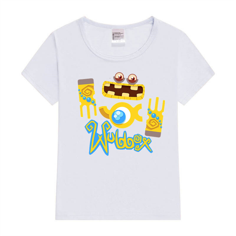 My Singing Monsters Wubbox Bērnu T-krekls Apdrukāts Grafisks Anime T-krekli Kawaii Tkrekls ar īsām piedurknēm Modes Zēnu/meiteņu T-krekls