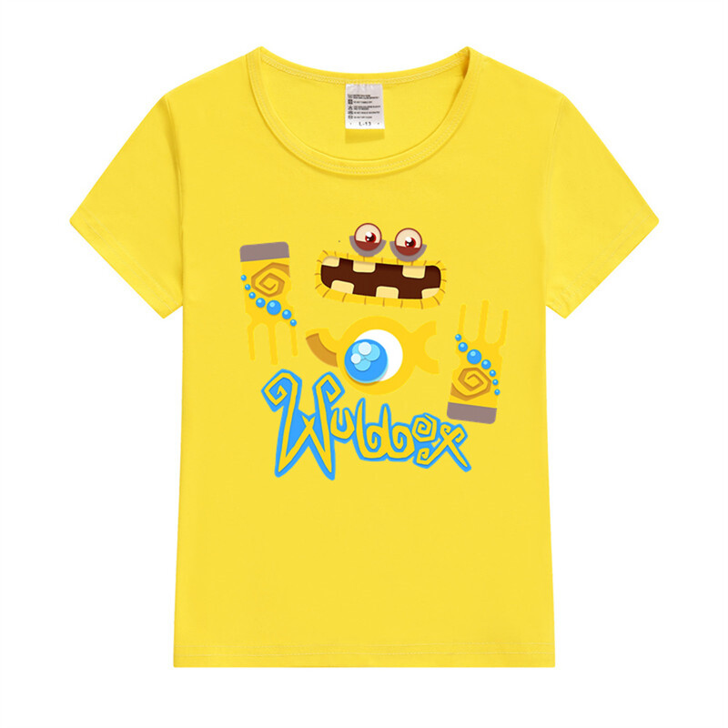 My Singing Monsters Wubbox Bērnu T-krekls Apdrukāts Grafisks Anime T-krekli Kawaii Tkrekls ar īsām piedurknēm Modes Zēnu/meiteņu T-krekls