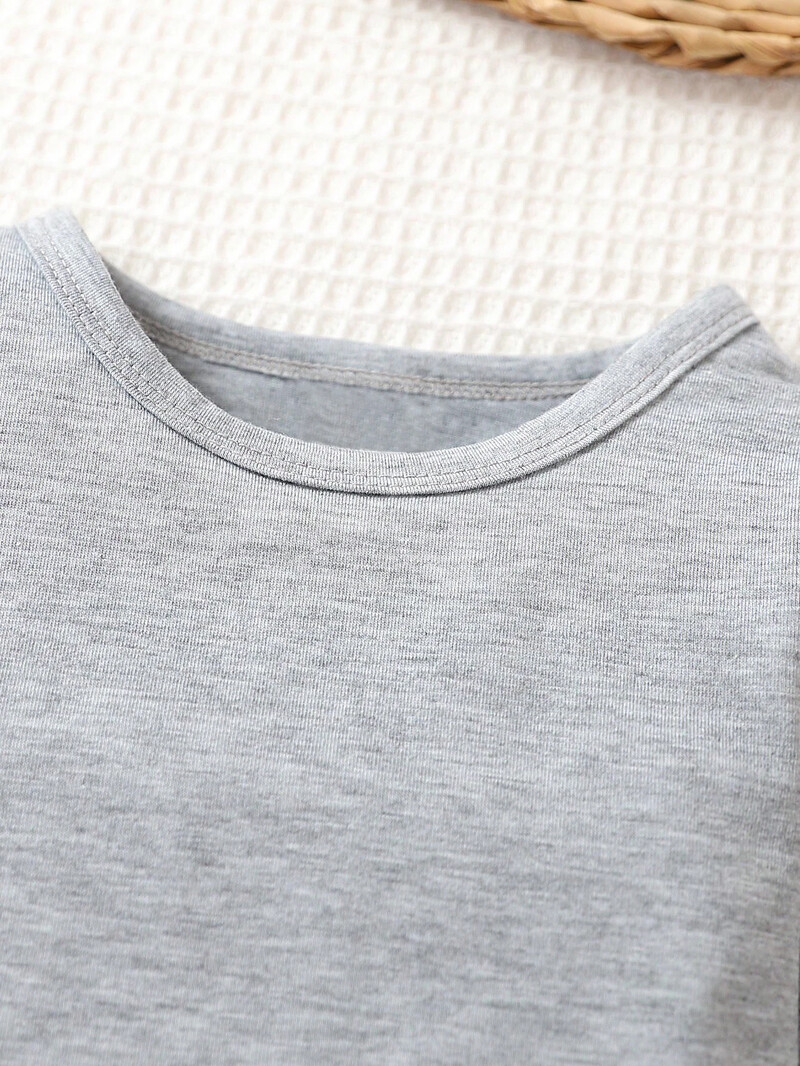 3 részes őszi/téli baba lányoknak, meleg puha és kényelmes póló fiúknak, alkalmi egyszínű, hosszú ujjú pulóverkészlet