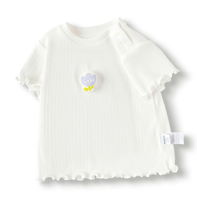 Balabala baba rövid ujjú póló csecsemő lányoknak fiúknak, 2024-es nyári új kollekció, légáteresztő, friss, kényelmes és stílusos