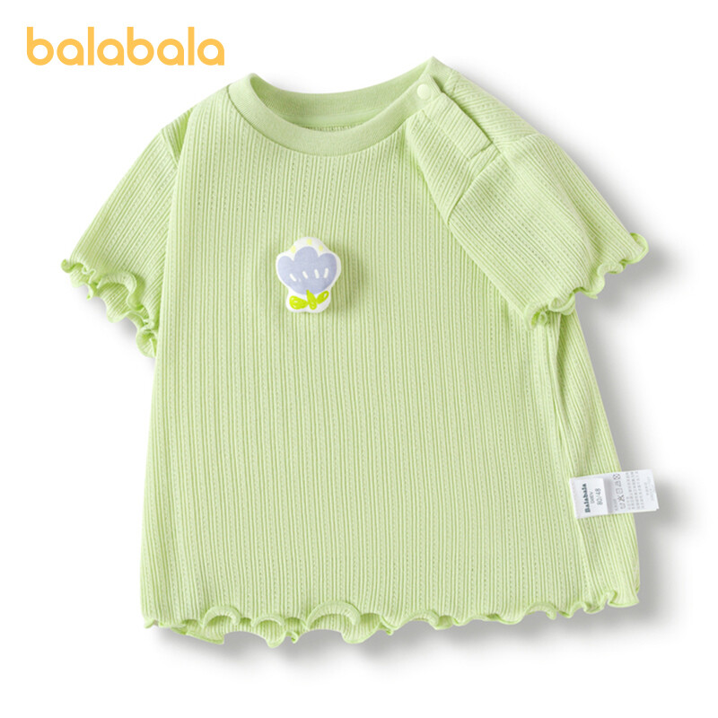 Balabala baba rövid ujjú póló csecsemő lányoknak fiúknak, 2024-es nyári új kollekció, légáteresztő, friss, kényelmes és stílusos
