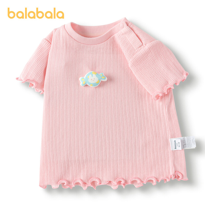 Balabala baba rövid ujjú póló csecsemő lányoknak fiúknak, 2024-es nyári új kollekció, légáteresztő, friss, kényelmes és stílusos
