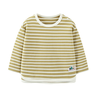 Μίνι Bala μακρυμάνικο μπλουζάκι για αγόρια και κορίτσια Μοντέρνο ριγέ μπλουζάκι φθινοπώρου 2024 Νέο προϊόν T-shirt φιλικό προς το δέρμα