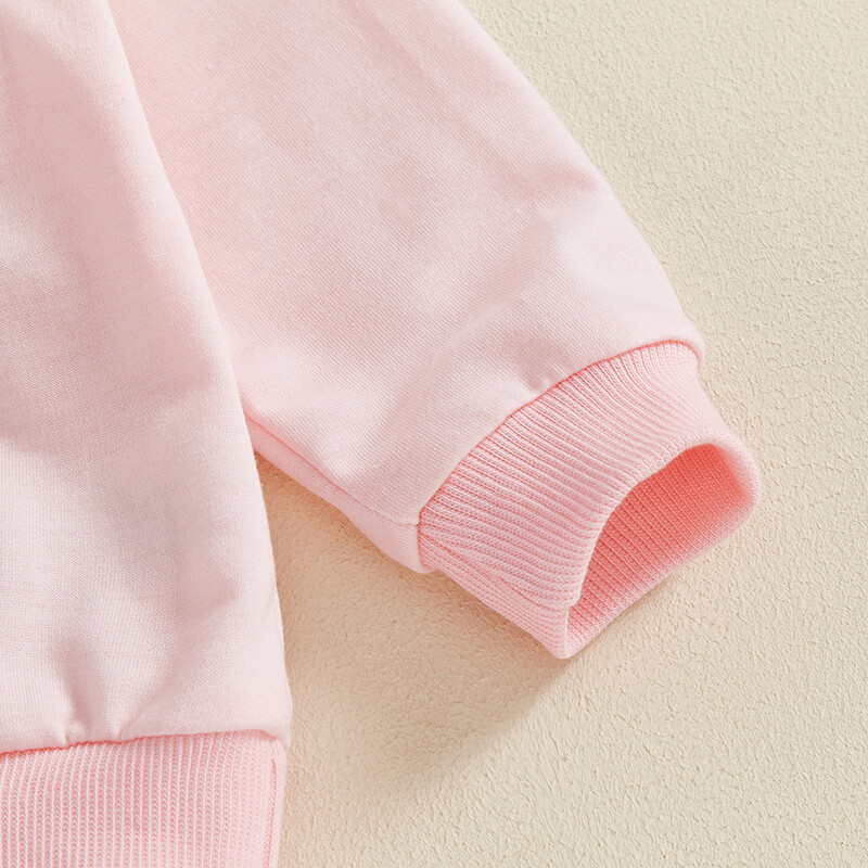 Παιδικά μπλουζάκια για κορίτσια για παιδιά, ρούχα για την ημέρα του Αγίου Βαλεντίνου, casual, μακρυμάνικο, με λαιμόκοψη, κέντημα πουλόβερ με καρδιά για 0-4 ετών