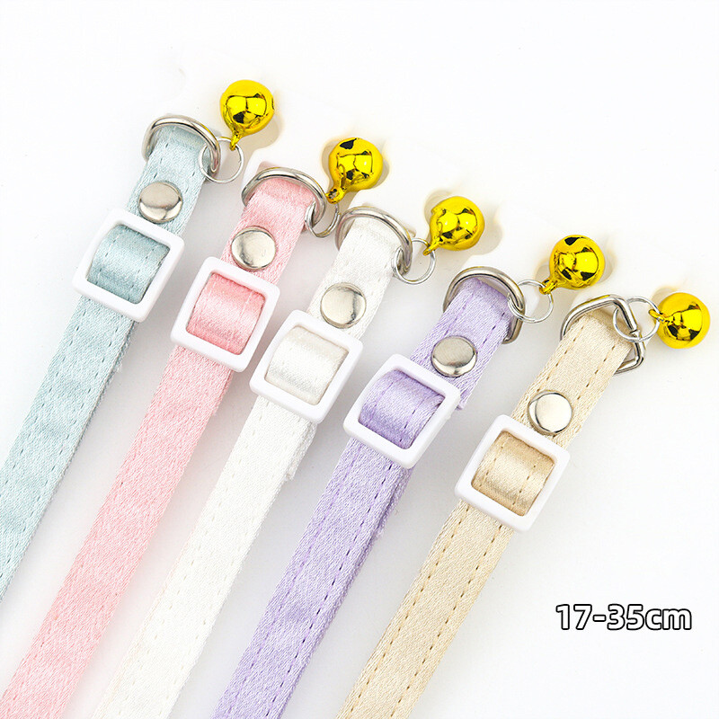 Κολάρο γάτας, βαμβακερό διάφραγμα με κουδούνι, πόρπη για γαμήλια κολάρο για κορίτσι αγόρι γάτες και μικρά σκυλιά, ρυθμιζόμενα προμήθειες για κατοικίδια