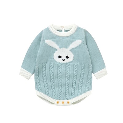 Jaundzimušā zīdaiņa trikotāžas tērpi zīdainim, zaķa/sirds apdruka, kombinezons ar garām piedurknēm zēniem, meitenēm, 1 gabals