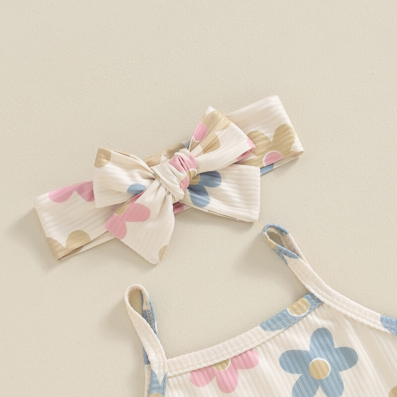 Jaundzimušo meitenes apģērbs, vasaras apģērbs bez piedurknēm, elastīgs vidukļa šorti zīdaiņiem, 2 gab.