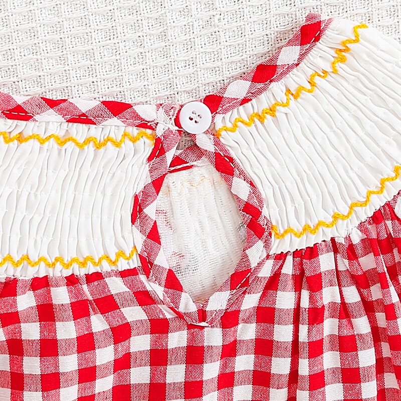 Mazu bērnu meiteņu krekli Ziemassvētku drēbes rūtaini Ziemassvētku vecīša izšuvumi ar kaklu ar garām piedurknēm Blūzes rudens ikdienas topi