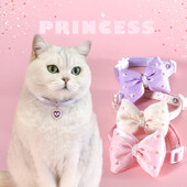 MPK New Series Pet Pearl Bow Collar Cat Anti Suffocation Love Kulons tauriņš ir piemērots arī sunim