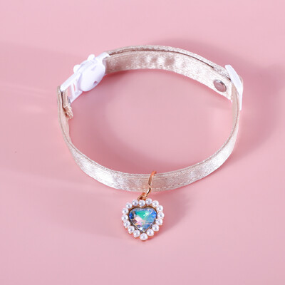 MPK New Series Pet Pearl Bow Collar Cat Anti Suffocation Love Kulons tauriņš ir piemērots arī sunim
