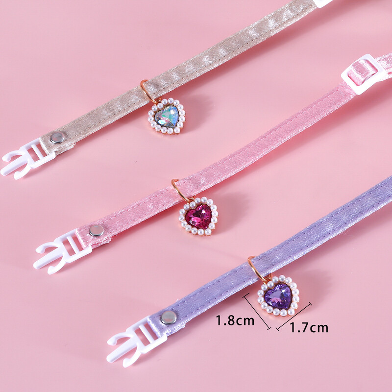 MPK New Series Pet Pearl Bow Collar Cat Anti Suffocation Love Kulons tauriņš ir piemērots arī sunim
