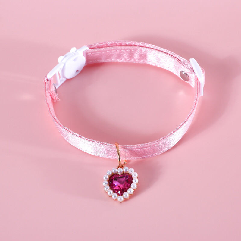 MPK New Series Pet Pearl Bow Collar Cat Anti Suffocation Love Kulons tauriņš ir piemērots arī sunim