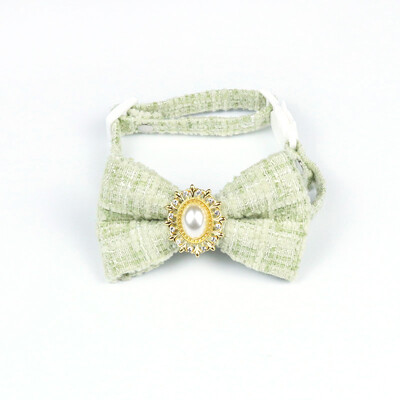 Retro Bowknot macskanyakörv Gyönggyel, Állítható kiskutya, Csokornyakkendő, Biztonsági csat, Cica nyaklánc, Kisállat születésnapi kiegészítők