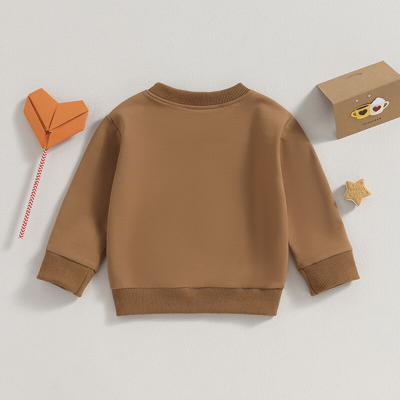 0-3 G maziem bērniem, zīdaiņiem, meitenēm, zēniem, ikdienas džemperi, topi ar garām piedurknēm, izgriezuma džemperis ar burtiem, rudens apģērbi meitenēm, zēniem