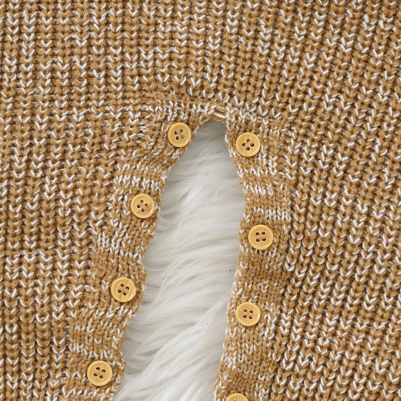 Zēniem adīti kombinezoni rudens ziema bez piedurknēm kvadrātveida kakla bikses, kombinezoni jaundzimušajiem, silts apģērbs 0-18 m.