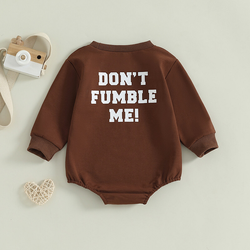 Kisfiúk Pulóverek Ruhák Futball Pulóver Romper Hát Betűnyomat Hosszú ujjú, kerek nyakú Imádnivaló őszi kombik