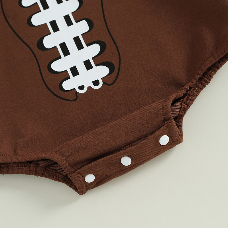 Kisfiúk Pulóverek Ruhák Futball Pulóver Romper Hát Betűnyomat Hosszú ujjú, kerek nyakú Imádnivaló őszi kombik