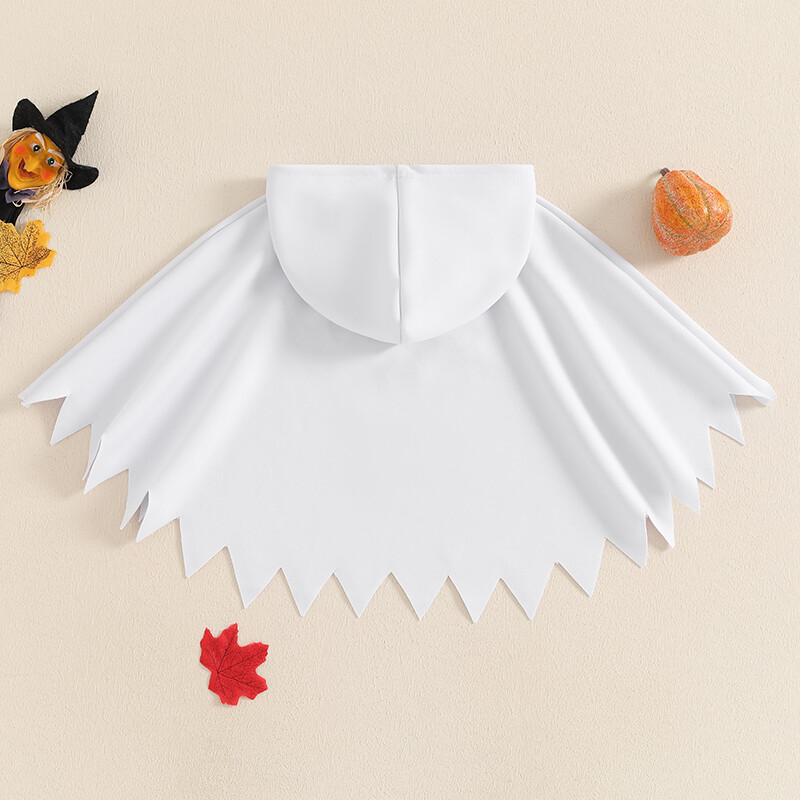 Kisgyermek fiú lány Halloween kísértet mosoly, hímzés, köpeny, kapucnis poncsó, díszes partiruhák 6 hónapos kortól 4 éves korig