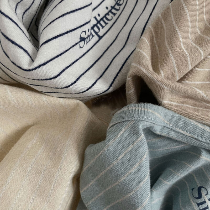 MiniAinis Summer New Baby Svītrains ar īsām piedurknēm T-krekls Meitenēm Apakškrekls ar burtiem Zēniem O veida kakla kokvilnas ikdienas mīkstie topi