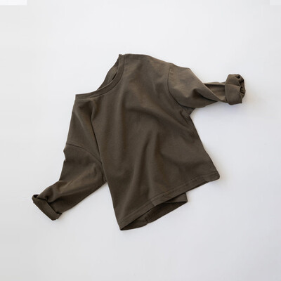 INS Baby Boys Basic T-krekli ar garām piedurknēm Pure Cotton Baby Girl Tops Bērnu T-krekli Kokvilnas pavasara T-krekli Zēnu apģērbi