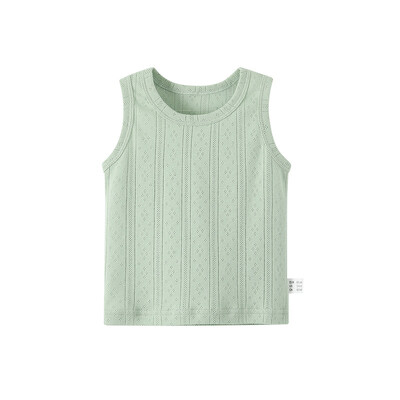 Vasaras mazuļu T-krekls bez piedurknēm, 0-3 gadus vecs, elpojoša kokvilnas veste