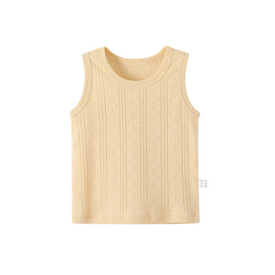 Vasaras mazuļu T-krekls bez piedurknēm, 0-3 gadus vecs, elpojoša kokvilnas veste