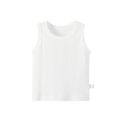 Vasaras mazuļu T-krekls bez piedurknēm, 0-3 gadus vecs, elpojoša kokvilnas veste