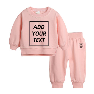 2024. gada pielāgoti bērnu apģērbi, modes meiteņu tērpi, rudens, mazuļu zēnu komplekti, kokvilnas topi ar garām piedurknēm un bikses, bērnu apģērbi