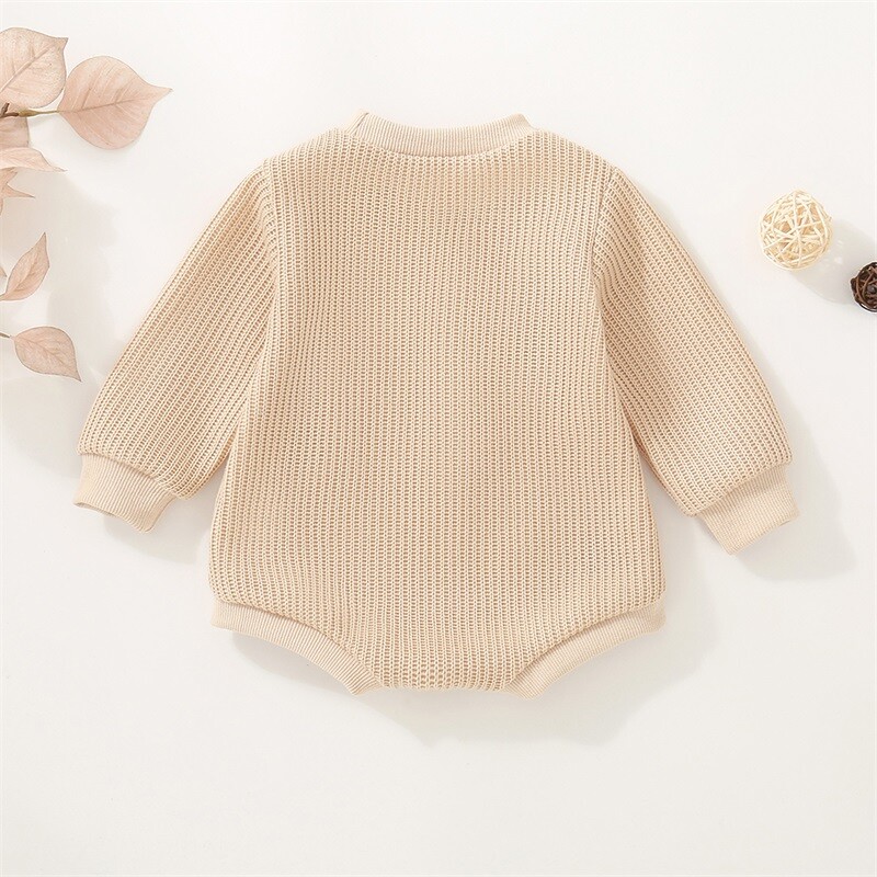 Mazuļu trikotāžas džemperis ar garām piedurknēm apaļš kakla saulespuķu izšuvums džemperis