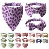 Fruit Cat Tuxedo Collar Gato Bandana Bowknot Collier Chain Dog Bowtie Pet Collar Quick Release for Birthday Официален костюм