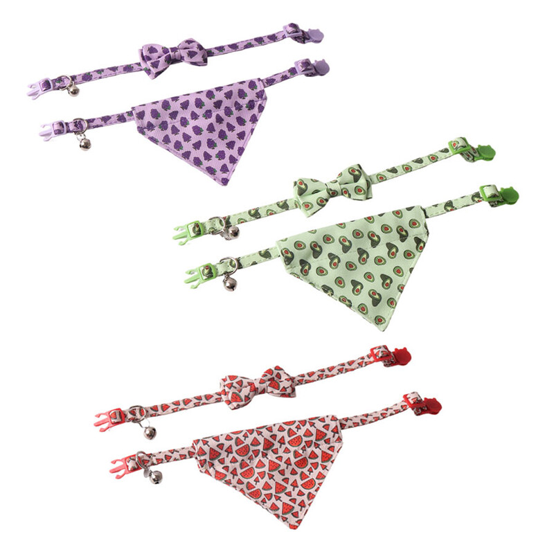 Augļu kaķa smokinga kaklasiksna Gato bandana tauriņš Bowknot Collier ķēde suns tauriņš mājdzīvnieku apkakles ātri nolaižamas dzimšanas dienas svinīgajam uzvalkam