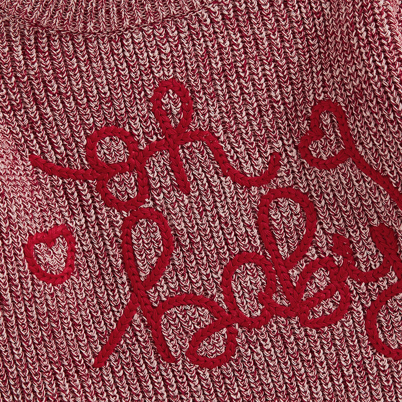 Csecsemő baba lány fiúknak Valentin-napi pulóver, hosszú ujjú, nyakú betűk hímzés ősz tél meleg kötött pulóver felsők