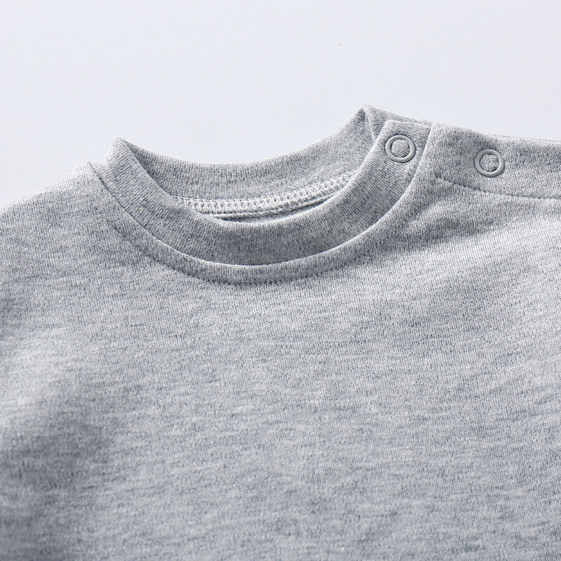 Zīdaiņu T-krekls Bērnu kokvilnas T krekli ar garām piedurknēm balts T krekls meitenēm Zēniem Zēniem Jaundzimušo bērnu apģērbi Meiteņu topi