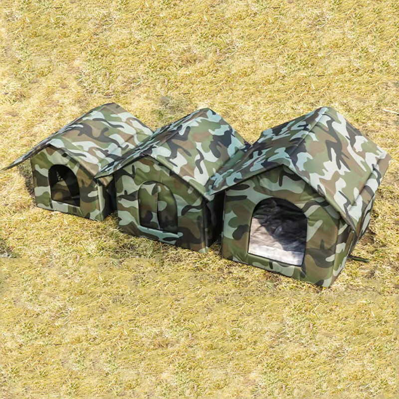 Kaķu māja ūdensizturīgs āra ziemas silts mājdzīvnieks kaķu ala guļamvietas telts Mājas salokāms un mazgājams mazo suņu kucēnu piederumi